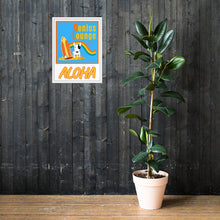 Load image into Gallery viewer, Genius Lounge original Hawaiian rainbow logo Framed photo paper poster