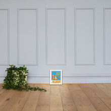 Load image into Gallery viewer, Genius Lounge original Hawaiian rainbow logo Framed photo paper poster