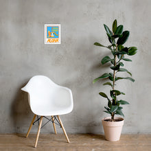 Load image into Gallery viewer, Genius Lounge original Hawaiian rainbow logo Framed photo paper poster