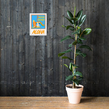 Load image into Gallery viewer, Genius Lounge original Hawaiian rainbow logo Framed photo paper poster