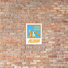 Load image into Gallery viewer, Genius Lounge original Hawaiian rainbow logo Framed photo paper poster