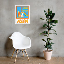 Load image into Gallery viewer, Genius Lounge original Hawaiian rainbow logo Framed photo paper poster