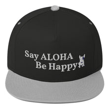 Загрузить изображение в средство просмотра галереи, Genius Lounge original Hawaiian-Say ALOHA Be Happy- Flat Bill Cap