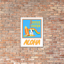 Load image into Gallery viewer, Genius Lounge original Hawaiian rainbow logo Framed photo paper poster