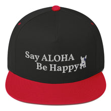 画像をギャラリービューアに読み込む, Genius Lounge original Hawaiian-Say ALOHA Be Happy- Flat Bill Cap
