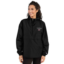 Load image into Gallery viewer, Genius Lounge original Hawaiian rainbow logo Embroidered Champion Packable Jacket
