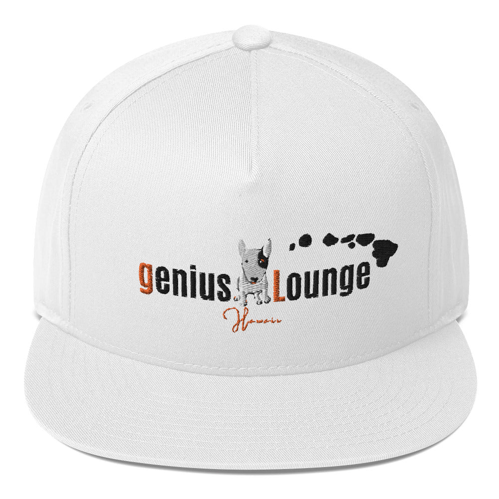 Genius Lounge original Hawaiian logo Flat Bill Cap