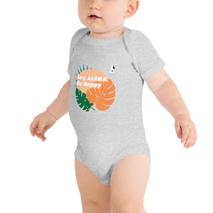 Genius Lounge original logo Baby Bodysuits -Hawaiian Leaves