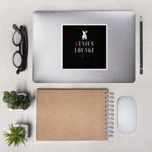 Load image into Gallery viewer, Genius Lounge black logo Bubble-free stickers
