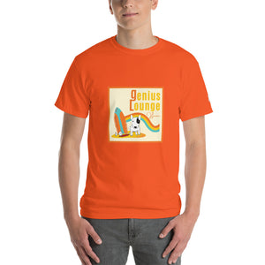 Genius Lounge original Hawaiian rainbow logo Short Sleeve T-Shirt