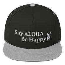將圖片載入圖庫檢視器 Genius Lounge original Hawaiian-Say ALOHA Be Happy- Flat Bill Cap
