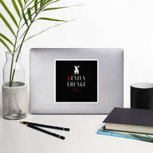 Load image into Gallery viewer, Genius Lounge black logo Bubble-free stickers
